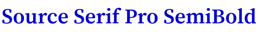 Source Serif Pro SemiBold шрифт